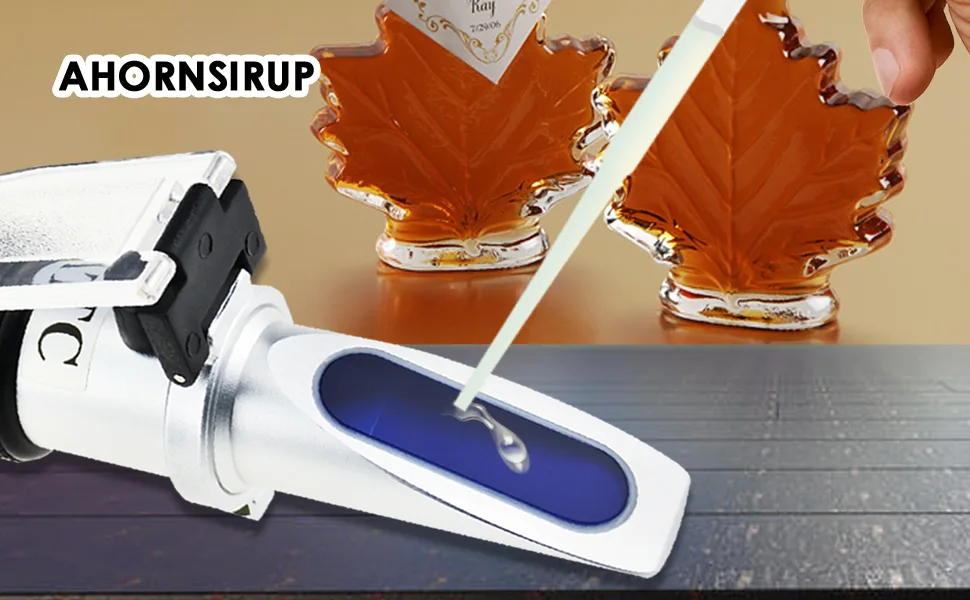0-10% BRIX Refractometer with ATC low concentrated sugar content solutions accuracy 0.1% maple juice cutting fluid CNC Ahorns syrup makers tea - Refraktometer