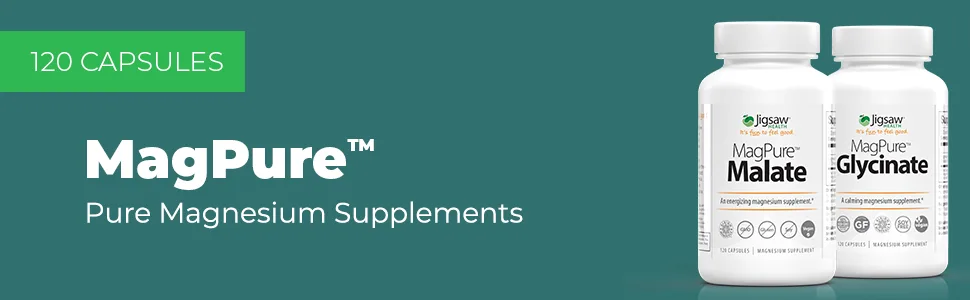Jigsaw Health MagPure Malate 120 Capsules - Pure Magnesium Supplements