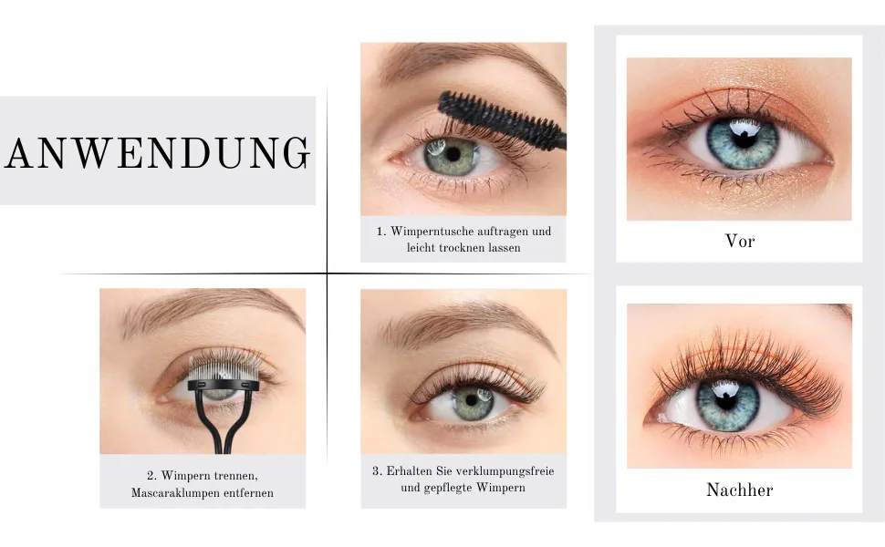 Eyeline separator eyelash comb with stainless steel end eyelash brushes with metal comb loosens mascara lumps ideal for eyelash extensions - product information 3