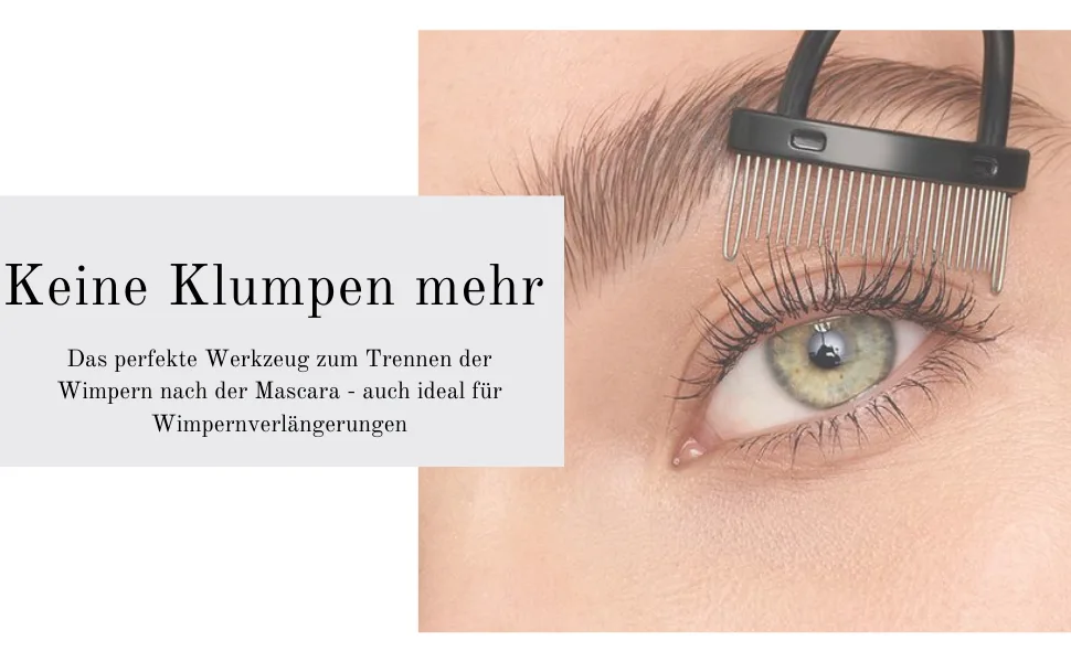 Eyeline separator eyelash comb with stainless steel end eyelash brushes with metal comb loosens mascara lumps ideal for eyelash extensions - product information 4
