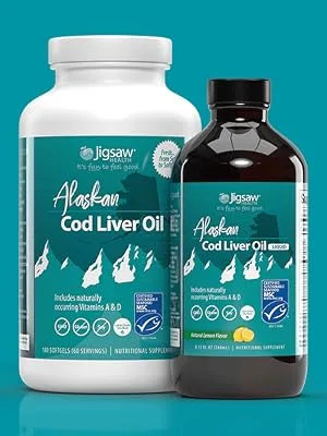 Jigsaw Health Alaskan Cod Liver Oil 180 Softgels - Hero Shot