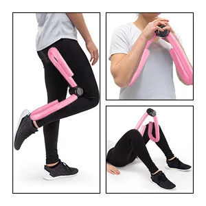 Relaxdays thigh trainer arms & legs multifunctional trainer for home adductor trainer leg press pink 1 piece - multifunktionstrainer
