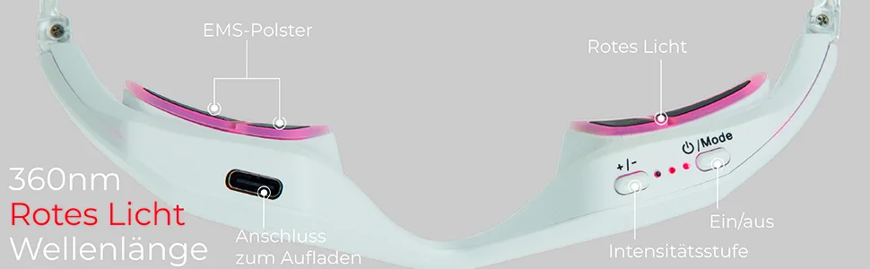 Stylpro Spec-Tacular EMS glasses - Rotlichttherapie, 3 Modi