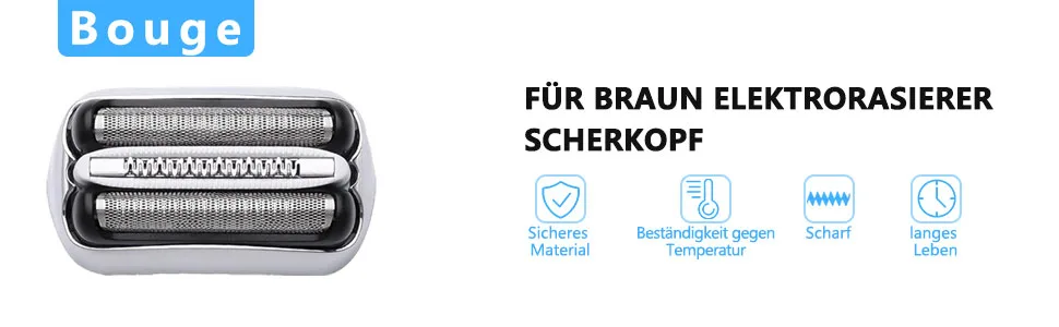 Bouge 32S shaving head Compatible with brown Series 3 3090cc 3040s 3020 340 320 electric shaver replacement shear section Schapper heads replacement shear section - Braun Scherkopf