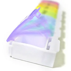 Jsdoin pill box 7 days pill box 7 compartments rainbow pill box medicine box easy to open rainbow German - product information 4