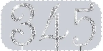 Cake decoration silver rhinestones Happy Birthday cake topper for birthday decoration (silver-1) - product information 3