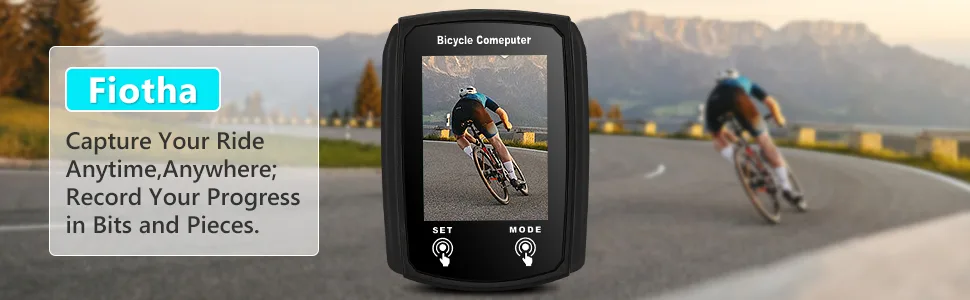 Fiotha bicycle computer digital 19 functions waterproof bicycle tacho LCD automatic wired mileage bike backlight cycling computer for cycling real time speed track - Fahrradcomputer Digital