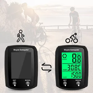 Fiotha bicycle computer digital 19 functions waterproof bicycle tacho LCD automatic wired mileage bike backlight cycling computer for cycling real time speed track - Fahrradcomputer Digital