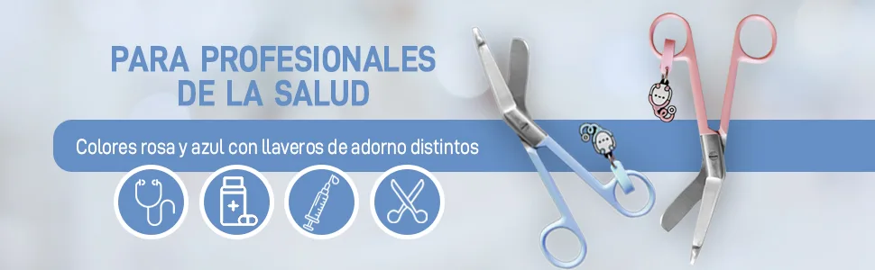 JJ LMS bandage scissors - bandage scissors nurse - blue made of stainless steel - krankenschwesternschere
