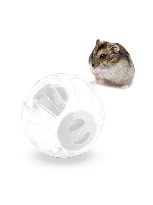 Relaxdays hamster ball 18.5 cm running ball for hamsters & mice plastic rodent toy for running transparent/white - hamster jogging kugel