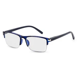 FILTRAL Rectangular Reading Glasses for Women & Men/Half Frame Glasses with Spring Hinges Dark Blue 2.5 Diopters - filtral lesebrille pisa