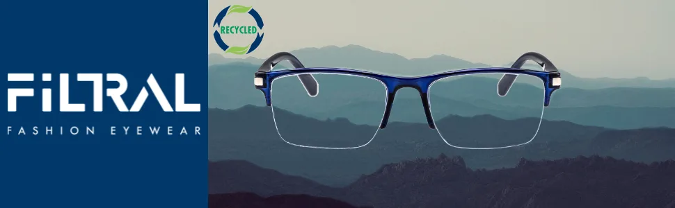 FILTRAL Rectangular Reading Glasses for Women & Men/Half Frame Glasses with Spring Hinges Dark Blue 2.5 Diopters - header filtral lesebrille pisa