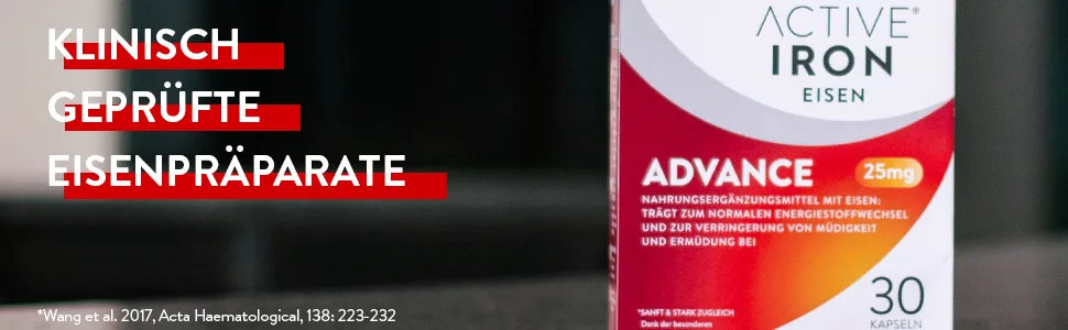Active Iron Advance | 25mg | 30 capsules | Is 2X better absorbed than iron sulfate Active Iron Advance - advance de