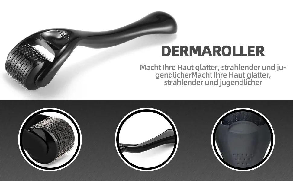 Beard roller 0.5mm Dermaroller Beard roller beard growth Micro needle roller for skin and hair care for men and women - product information 2