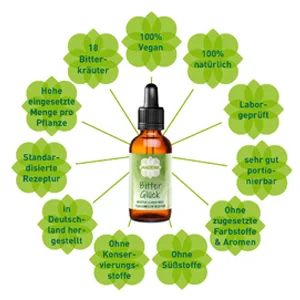 MADENA BitterGl ck Original with 18 bitter herb extracts Bitter substances drops 50 ml according to Hildegard von Bingen - product information 4