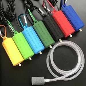 Air pump aquarium usb mini oxygen pump quiet oxygen pump energy saving oxygen bubbler with air stone and single outlet silicone hose 1W sky blue - aquarienpumpe luft