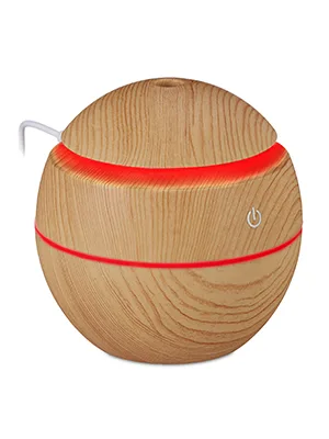 Relaxdays Aroma Diffuser for water & essential oils humidifier 150 ml LED color change USB connection light brown - diffuser
