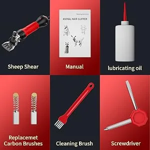 Dragro sheep scissors 500W professional electrical sheep scissors cattle care set 6-stage electrical electrical scissors for animals with thick fur sheep alpacas goats sheep clipper - product information 2