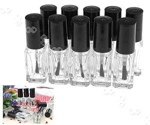 YINETTECH 10x 5ml nail polish bottle empty with brush self-filling nail polish bottle liquid - B07WPFYSD5