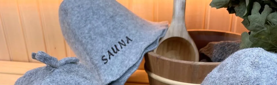 Ger3as sauna hat wool with embroidery for women and men wellness hat premium quality bath sauna bucket - product information 1