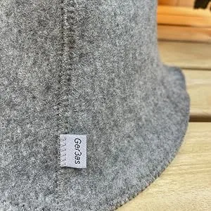 Ger3as sauna hat wool with embroidery for women and men wellness hat premium quality bath sauna bucket - product information 5