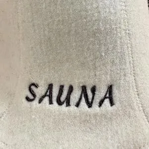 Ger3as sauna hat 100% wool with embroidery for women and men wellness hat premium quality bath sauna bucket - product information 3
