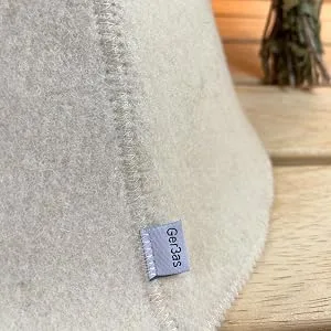 Ger3as sauna hat 100% wool with embroidery for women and men wellness hat premium quality bath sauna bucket - product information 5