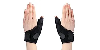 Thumb rail on the right for left & right arthritis or soft tissue injuries light and breathable stabilizing and not restrictive US solid product (children) X-Small (wrist circumference & GT 3.5 ") - thumb spica splint-4