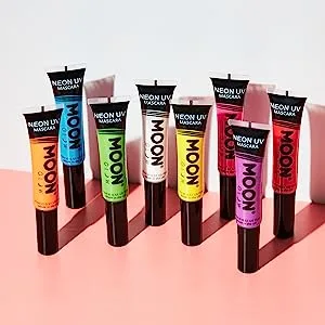 Moon Glow Neon UV-Mascara blue bright neon color lights up under UV lighting neon make-up (intensive blue 15 ml (1 piece)) - product information 4