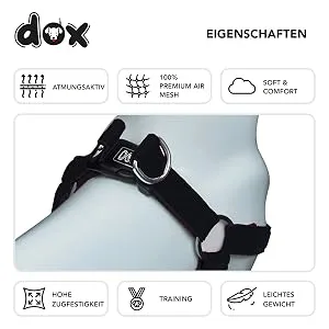 DDOXX Air Mesh Step-In Dog Harness - Adjustable Chest Puppy Harness for All Sizes - S (Orange) Orange S - 2.0 x 45-63 cm - Eigenschaften