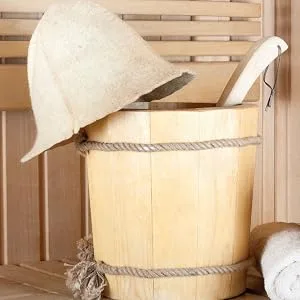 GMMH felt cap sauna hat hat cap white with embroidery sauna hat for sauna felt hat 5177-1127 - saunahut