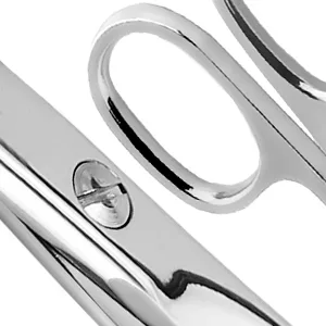 Left-handed nail scissors with curved cutting edge Premium quality Extra sharp cutting edge - Ergonomische Grifflöcher Verschraubte Schere Nagelschere
