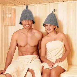 Tofficu 4 Pieces Wool Sauna Hat Felt Bathing Hat Russian Banya Hat Head Protection Absorbent Sauna Cap for Shower Bath (Gray) - product information 1