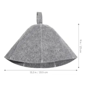 Tofficu 4 Pieces Wool Sauna Hat Felt Bathing Hat Russian Banya Hat Head Protection Absorbent Sauna Cap for Shower Bath (Gray) - product information 6