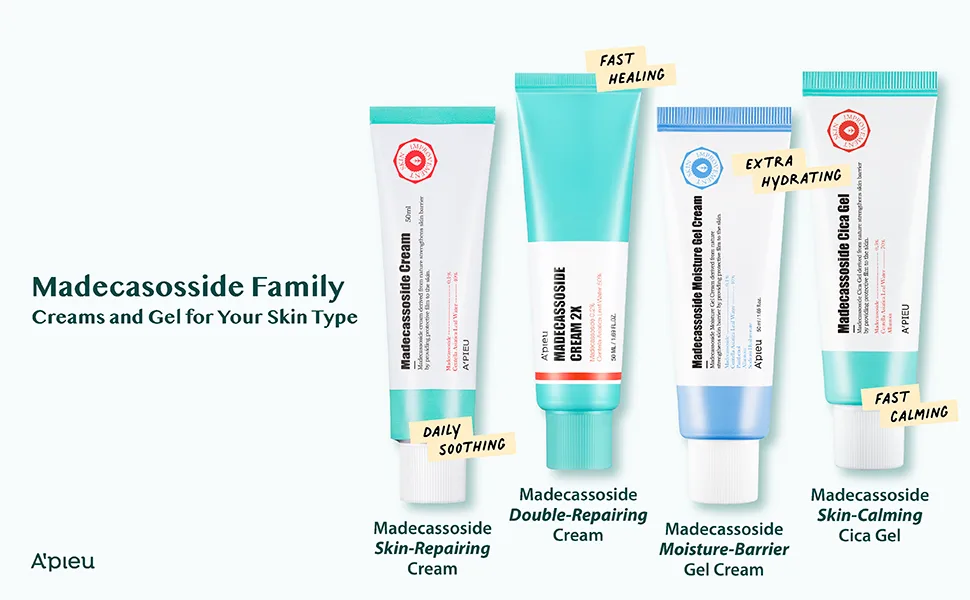 A'Pieu Madecassoside Moisture Gel Cream 1.69 fl oz (50 ml) - Madecassoside Cream Comparison
