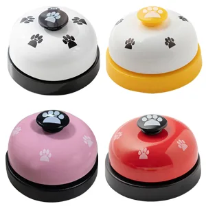 Hutvd 4 pieces of training bells for pets potty communication and cleanliness training large button and cat paws pattern dogs and cats training - product information 1