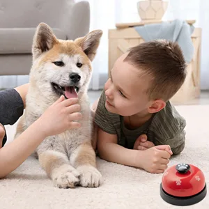 Hutvd 4 pieces of training bells for pets potty communication and cleanliness training large button and cat paws pattern dogs and cats training - product information 2
