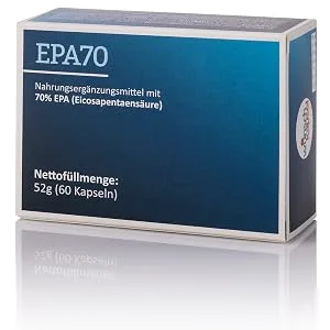 Desired capsule EPA70 capsules |45 capsules with 70% EPA (eicosapentaenic acid) |Highly concentrated without unwanted additives |500 mg per capsule individually blistered particularly protected - EPA70