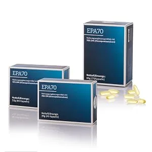 Desired capsule EPA70 capsules |45 capsules with 70% EPA (eicosapentaenic acid) |Highly concentrated without unwanted additives |500 mg per capsule individually blistered particularly protected - EPA70