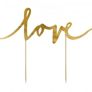 Schnooridoo Cake Topper Cake Decorating Cake Decoration Wedding Birthday (Set Lama) - love gold