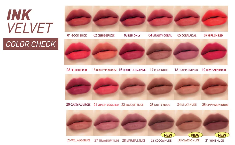 Peripera Ink Velvet Lip Tint 02 Celeb Deep Rose 0.14 oz (4 g) - product information 7