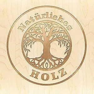 Sternchen Stern Led Decorative Leave Light Personalized Personalized with the Name Cool Font Lasergravure evening light Nursery Living Room Gift - In 13 Colors - Natürliches Holz