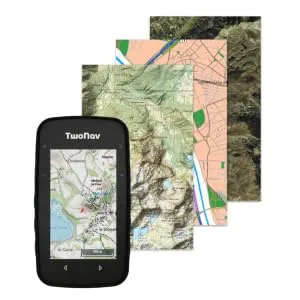 TwoNav Cross Plus outdoor GPS with 3.2 inch screen for MTB cycling trekking hiking or navigation with maps. Color turquoise - GPS TwoNav Cross Plus