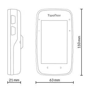 TwoNav Cross Plus outdoor GPS with 3.2 inch screen for MTB cycling trekking hiking or navigation with maps. Color turquoise - GPS TwoNav Cross Plus