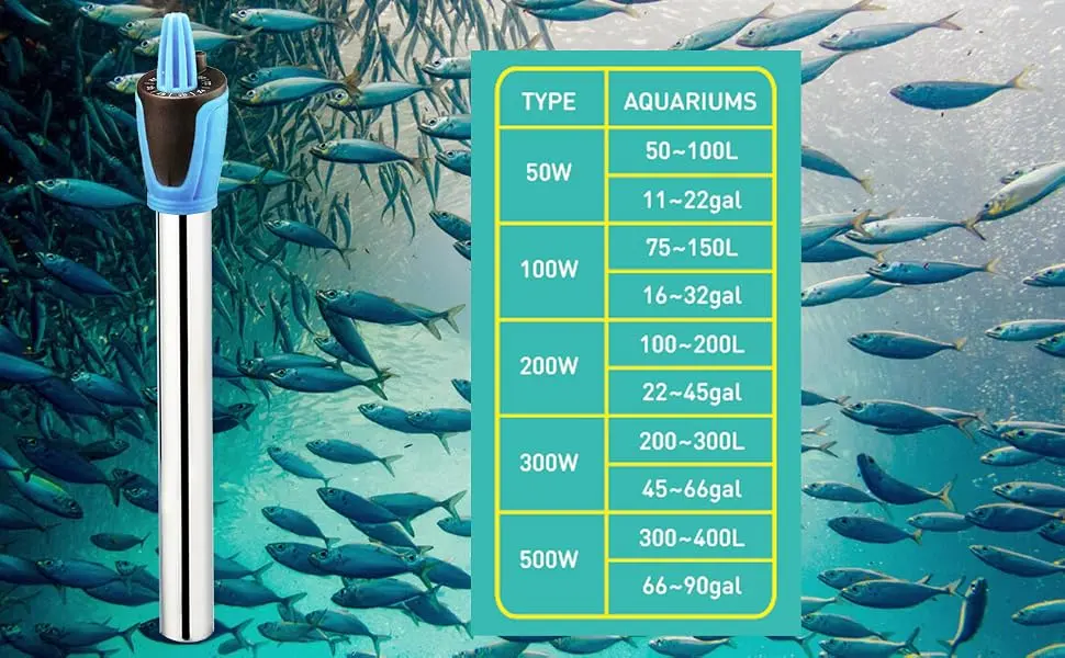 BPS Aquarium Heater Waterproof 200 W Stainless Steel 28 cm with 2 Suction Cups BPS-6086 - product information 5