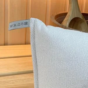 Ger3as sauna pillow travel pillow 100% cotton sauna pillow 50 x 22 cm sauna pillow (beige/white) - sauna p