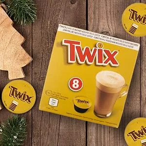 Mars Twix + Snickers Hot Chocolate Capsule compatible with Dolce Gusto - 24 capsules - Twix