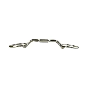 AK D-Ring AKRS-2620 Mouthpiece with jointed barrel rotatable curved 15.2 cm silver 6'' silver - Pferde-Bits