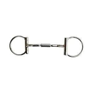 AK D-Ring AKRS-2620 Mouthpiece with jointed barrel rotatable curved 15.2 cm silver 6'' silver - Pferde-Bits