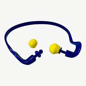Hearing protection headband ear protector earplugs with replacement plugs 25dB work - EN 352-2, SNR 25 dB